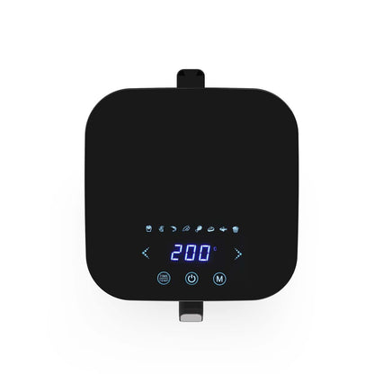 MELISSA 5L Hot Air Fryer Sleek XL for Healthy Low Fat Cooking, with Adjustable Temperature, Digital Display Control, 8 Presets and 60 Minute Timer  - Black
