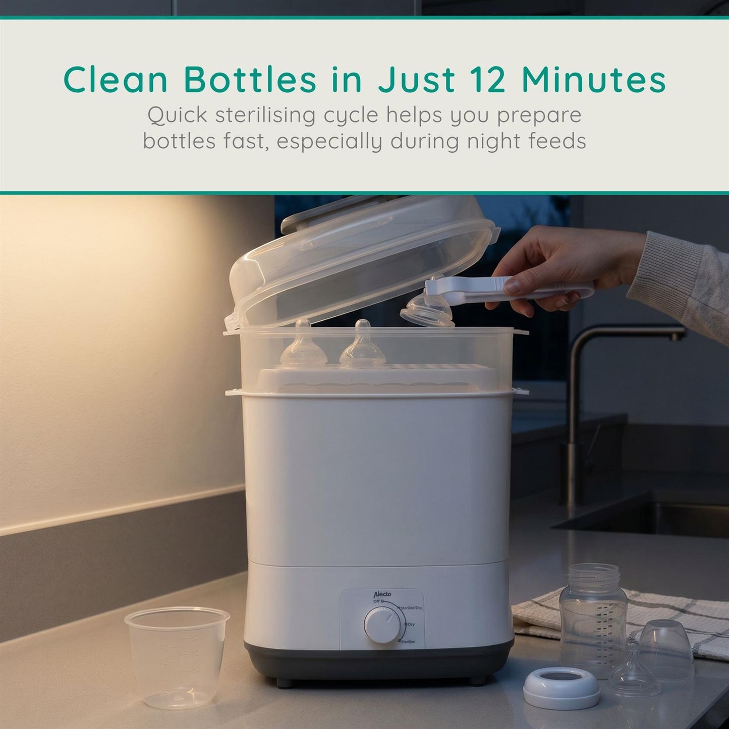 Alecto BF55 | Electric Steam Feeding Bottle Sterilizer With Drying Function