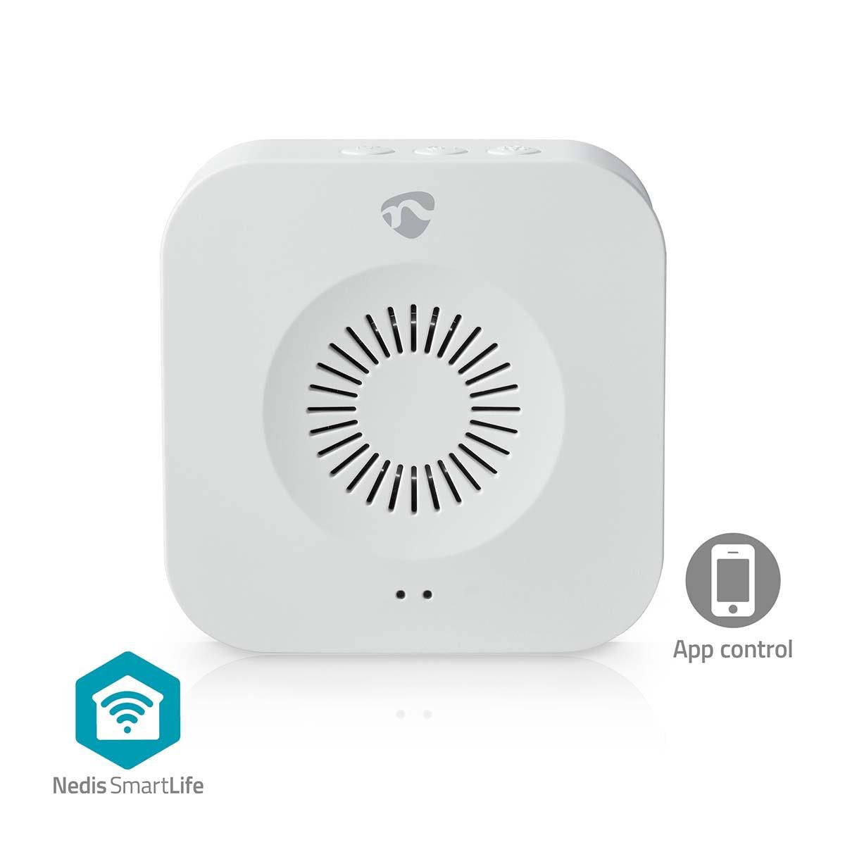 Nedis SmartLife Chime | 433 MHz | Accessory for: WIFICDP10GY / WIFICDP30WT / WIFICDP40CWT | Battery Powered / USB Powered | 4 Sounds | 4.5 V DC / 5 V DC | Adjustable volume | White