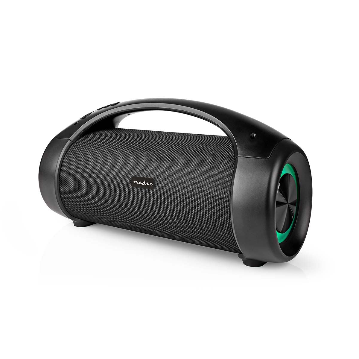 Nedis Bluetooth® Party Boombox | 6 hrs | 2.0 | 50 W | Media playback: AUX / USB | IPX5 | Linkable | Carrying handle | Party lights | Black