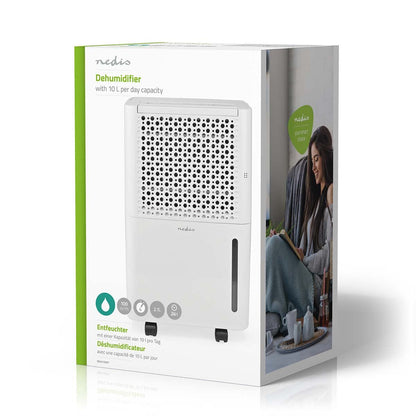 Nedis Dehumidifier | 10 l/Day | Dehumidification / Automatic / Dry laundry / Ventilation | Yes | 100 m³/h