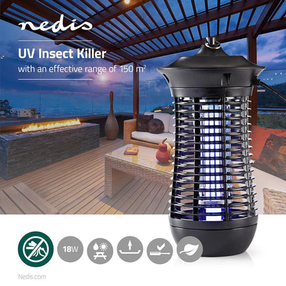 Nedis Insect Stop Light Trap | 18 W | Lamp type: 2G11 18W PL/BL | Effective range: 150 m² | Black