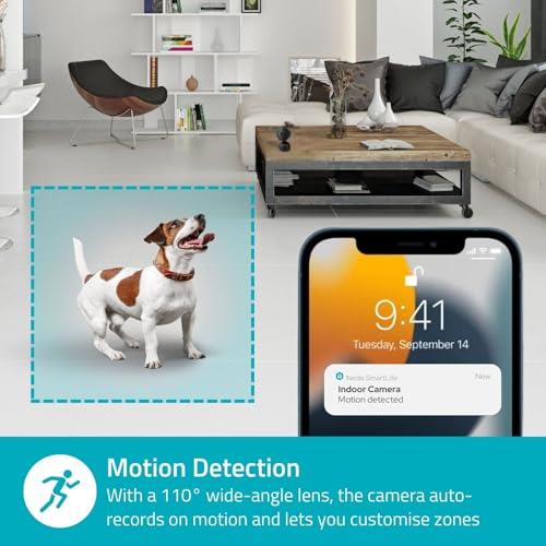 Nedis SmartLife Indoor Camera | Wi-Fi | Full HD 1080p | Pan tilt | Cloud Storage (optional) / microSD (not included) / Onvif | With motion sensor | Night vision | Black