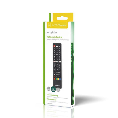 Nedis Replacement Remote Control | Suitable for: TCL/Thomson | Fixed | 1 Device | Amazon Prime / Netflix Button / Youtube Button | Infrared | Black