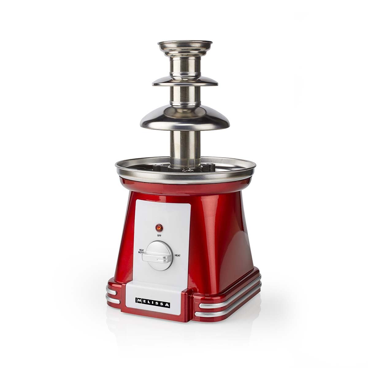 MELISSA Chocolate Fontain | 90 W | 32cm height | 3 Tiers | Red / White