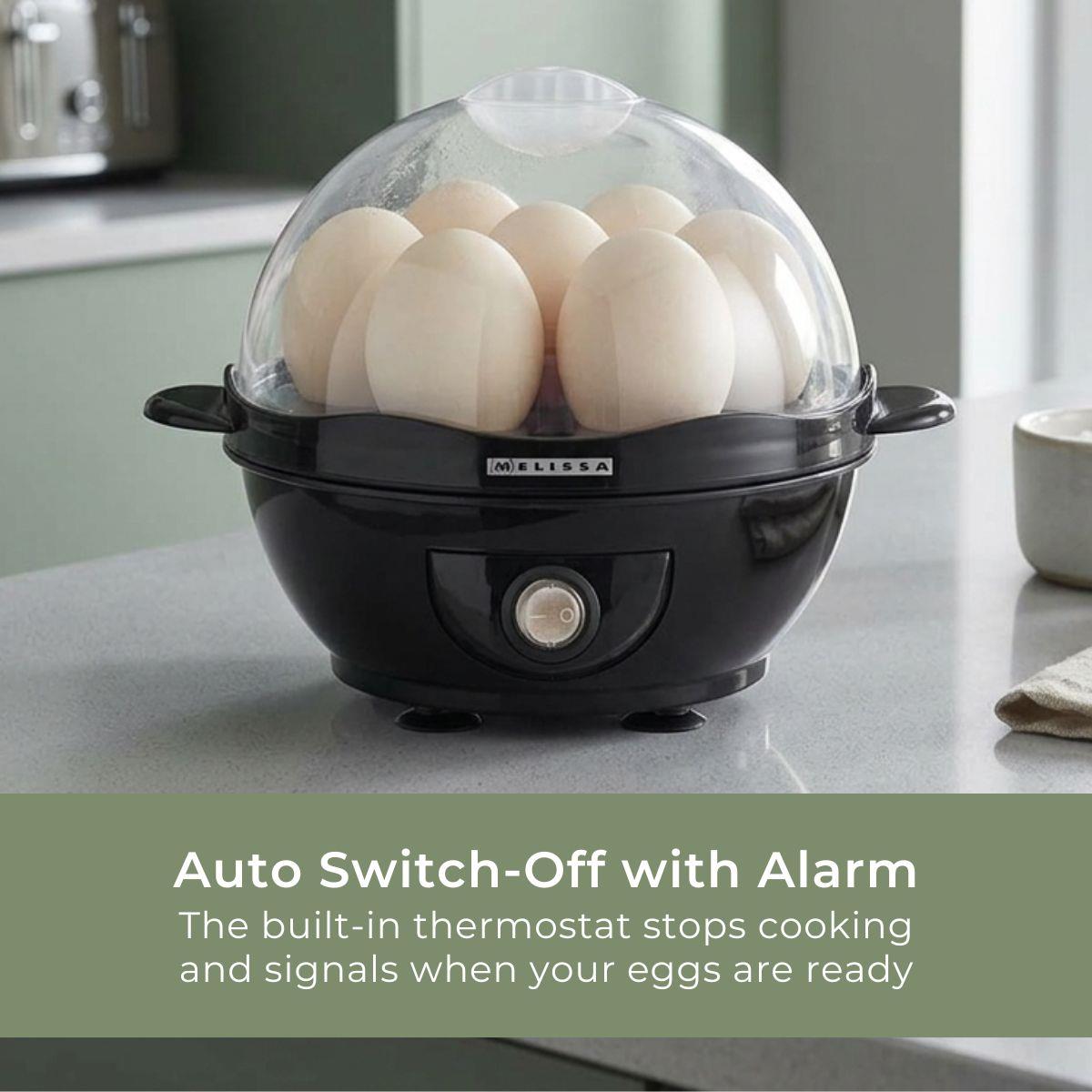 MELISSA Egg boiler | 7 Eggs | 360w | Transparent button | Black