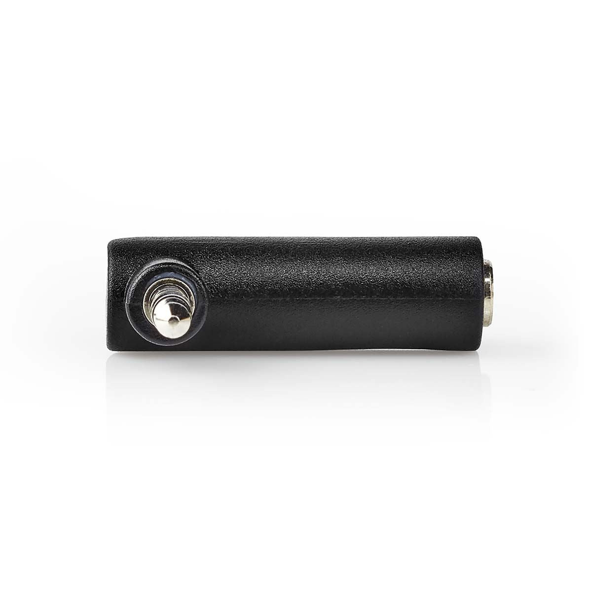 Nedis Stereo Audio Adapter | 3.5 mm Male | 3.5 mm Female | Nickel Plated | Angled 90° | Metal | Black | 1 pcs | Box