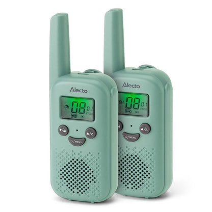 Alecto FR10GR | Walkie-Talkie Set | 2 Handsets | Up to 6 km | Frequency channels: 8 | PTT / VOX | 24 h standby | Green