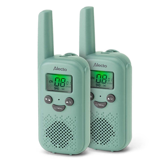 Alecto FR10GR | Walkie-Talkie Set | 2 Handsets | Up to 6 km | Frequency channels: 8 | PTT / VOX | 24 h standby | Green