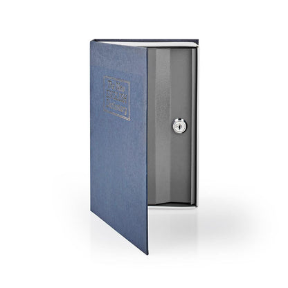 Nedis Vault | Book Safe | Key Lock | Indoor | Medium | Inner volume: 1.6 l | 2 Keys Included | Blue / Silver