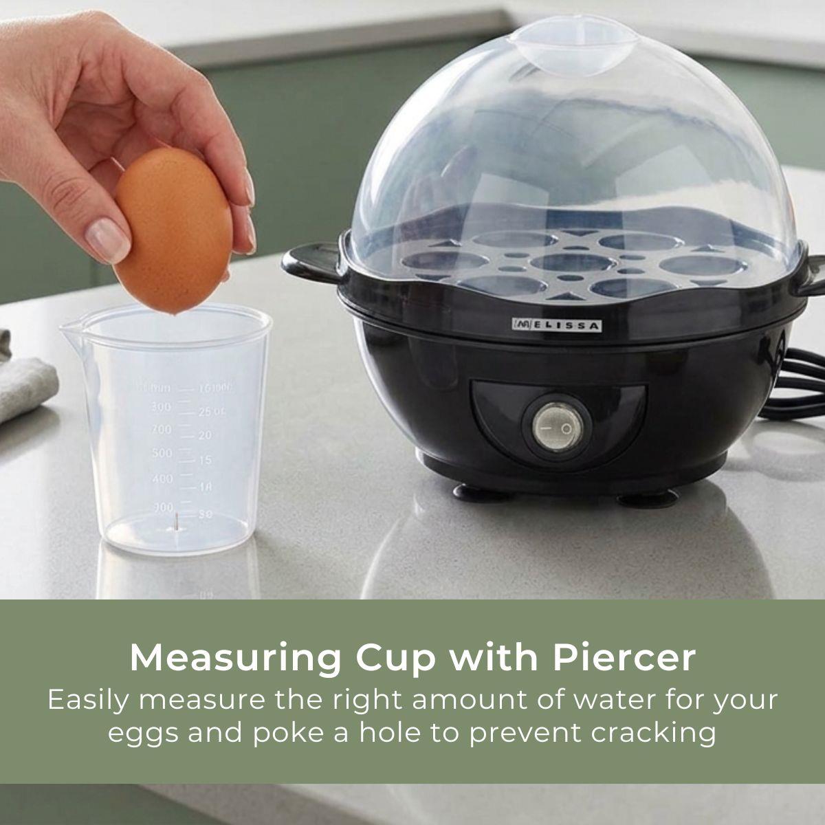 MELISSA Egg boiler | 7 Eggs | 360w | Transparent button | Black