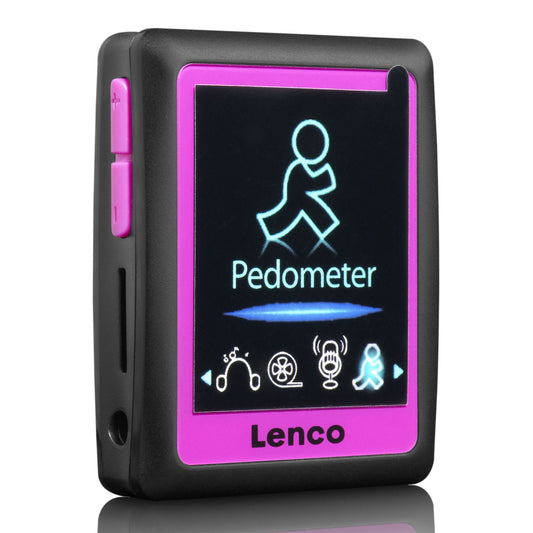 Lenco PODO-152 PINK | MP3/4 Player with Pedometer | 4GB | Pink