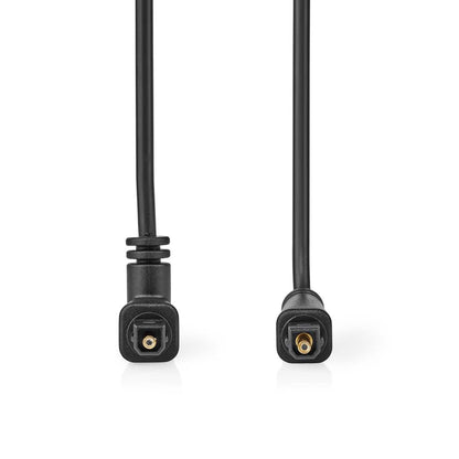 Nedis Optical Audio Cable | TosLink Male | TosLink Male | Rotatable | 1.00 m | Round | PVC | Black | Envelope
