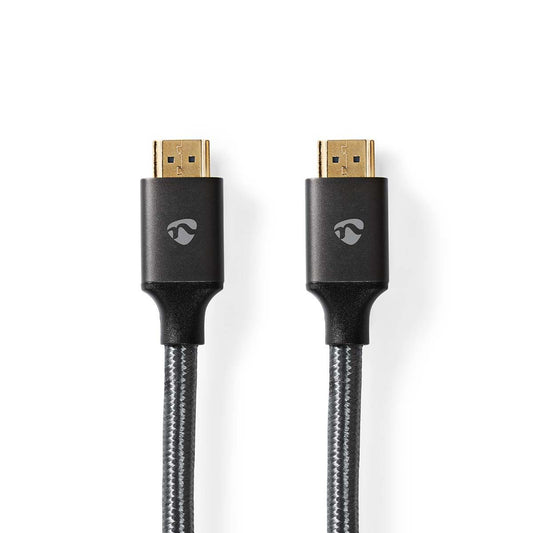 Nedis Ultra High Speed HDMI™ Cable | HDMI™ Connector | HDMI™ Connector | 8K@60Hz | 48 Gbps | 5.00 m | Round | 6.7 mm | Gun Metal Grey | Cover Box