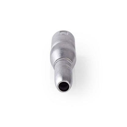 Nedis XLR Adapter | XLR 3-Pin Male | 6.35 mm Female | Nickel Plated | Straight | Metal | Silver | 10 pcs | Box