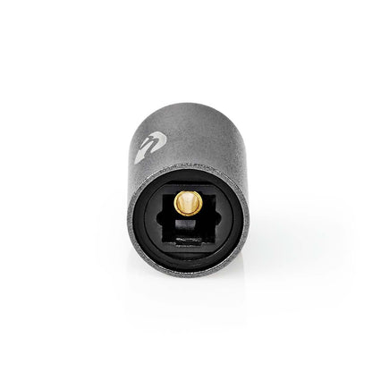 Nedis TosLink Adapter | TosLink Female | TosLink Female | Straight | Metal | Gun Metal Grey | 1 pcs | Box