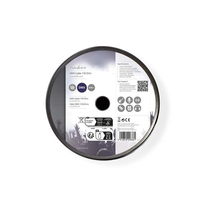 Nedis DMX Cable | 110 Ohm | 10 x 0.10 mm | 100.0 m | Round | PVC | Dark Grey | Reel