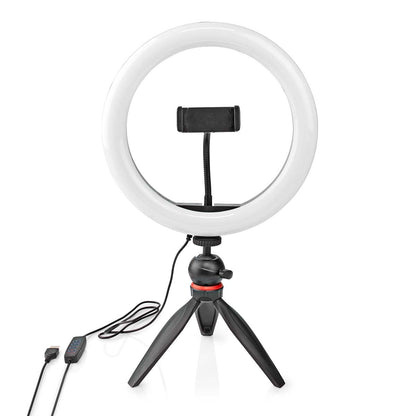 Nedis Ring Light | 10 inch | 120 LED's | 2700 - 6700 K | Tripod | Black