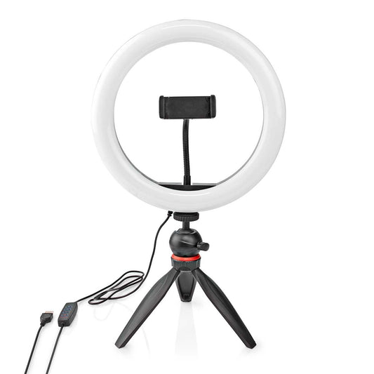 Nedis Ring Light | 10 inch | 120 LED's | 2700 - 6700 K | Tripod | Black
