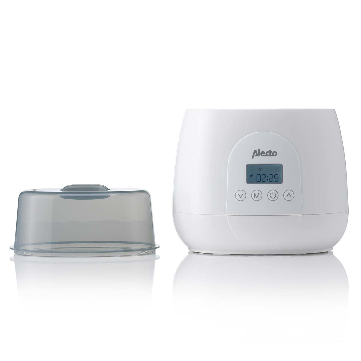 Alecto BW700TWIN | 2 Bottle Warmer, Baby Double Bottle Sterilizer with Digital Display and Temperature Control | White