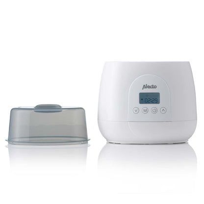Alecto BW700TWIN | 2 Bottle Warmer, Baby Double Bottle Sterilizer with Digital Display and Temperature Control | White