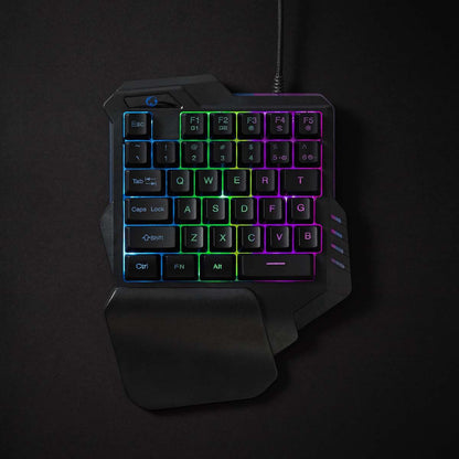 Nedis Wired Gaming Keyboard | USB Type-A | Membrane Keys | RGB | Single-Handed | Universal | USB Powered | Power cable length: 1.60 m | Gaming