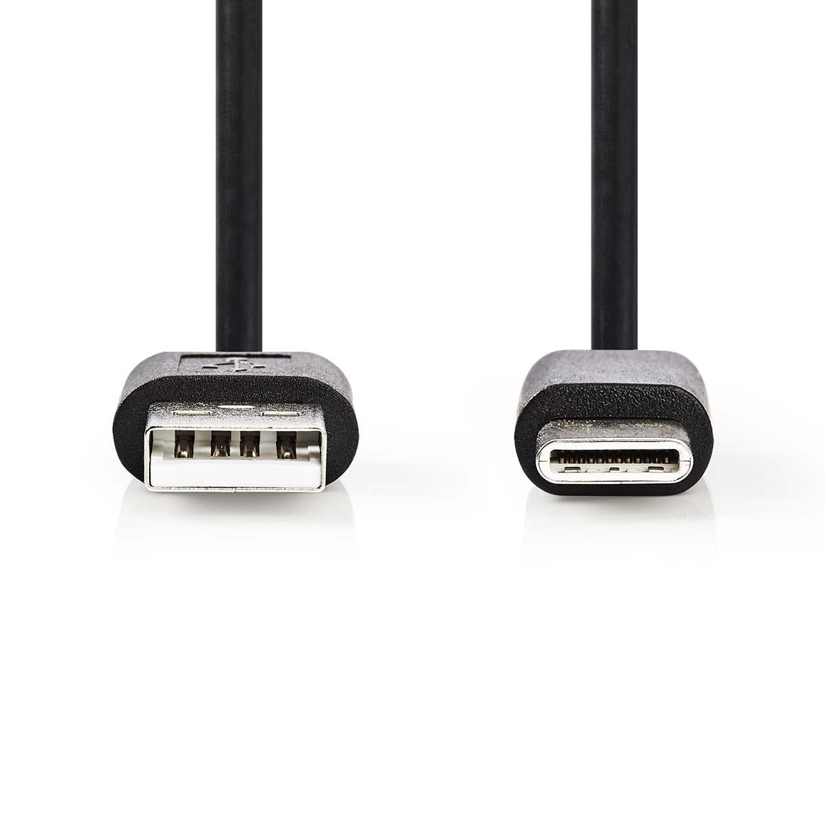 Nedis USB Cable | USB 2.0 | USB-A Male | USB-C™ Male | 5 W | 480 Mbps | Nickel Plated | 1.00 m | Round | PVC | Black | Label