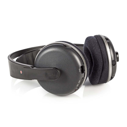 Nedis Wireless TV Headphones | RF | Over-Ear | Maximum battery play time: 11 hrs | 100 m | Digital Audio | Charging dock | Black / Silver