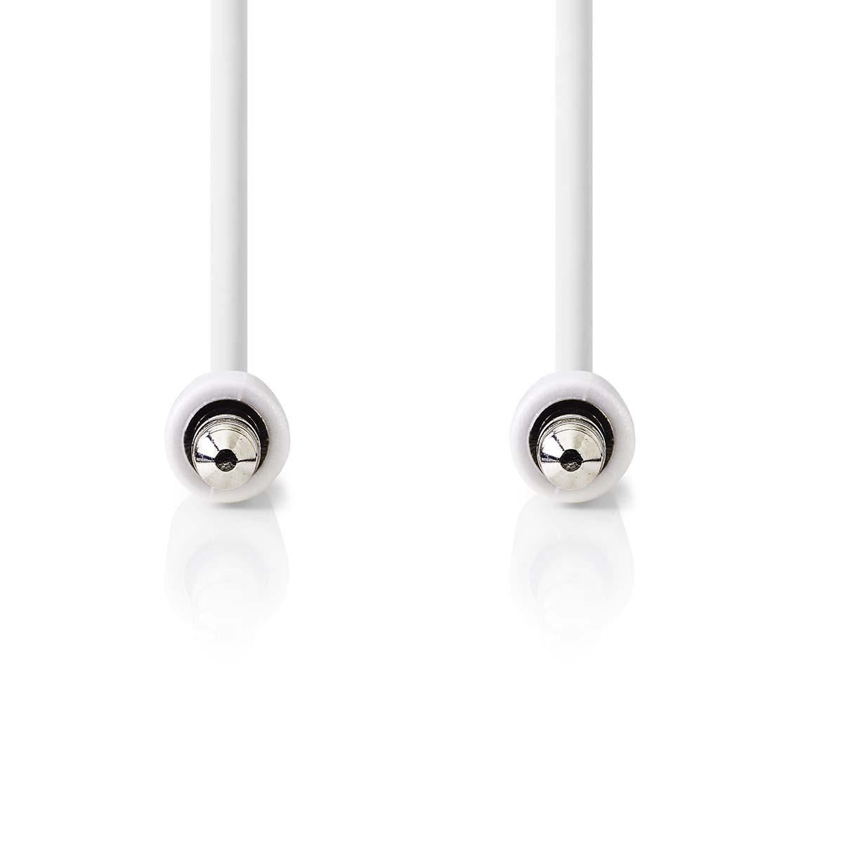Nedis CAGP22010WT10 | Stereo Audio Cable | 3.5 mm Male | 3.5 mm Male | Nickel Plated | 1.00 m | Round | White