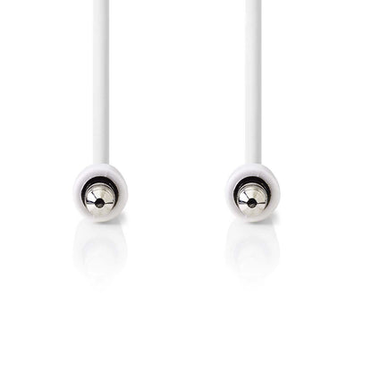Nedis CAGP22010WT10 | Stereo Audio Cable | 3.5 mm Male | 3.5 mm Male | Nickel Plated | 1.00 m | Round | White