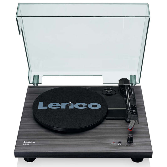 Lenco LS-10BK | Wood turntable with built-in speakers black