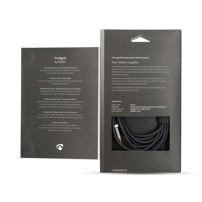 Nedis Stereo Audio Cable | 3.5 mm Male | 2x RCA Male | Gold Plated | 5.00 m | Round | Gun Metal Grey | Cover Window Box