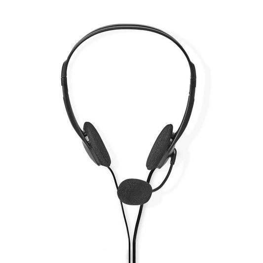 Nedis PC Headset | On-Ear | Stereo | 2x 3.5 mm | Fold-Away Microphone | Black