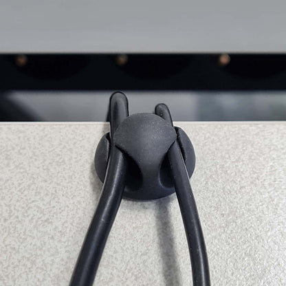 Nedis CMGC20026BK | Cable Management | Cable Clip | Click and Go | 6 pcs | Number of slots: 2 Slots | Maximum cable thickness: 5.3 mm | TPE | Black