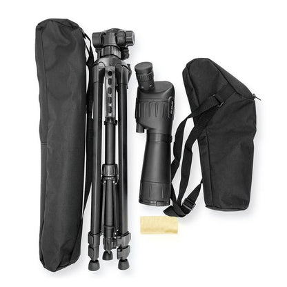 Nedis Spotting Scope | Magnification range: 20-60 | Objective lens diameter: 60 mm | Field of view: 38 m | Dioptric correction | Travel bag included | Black