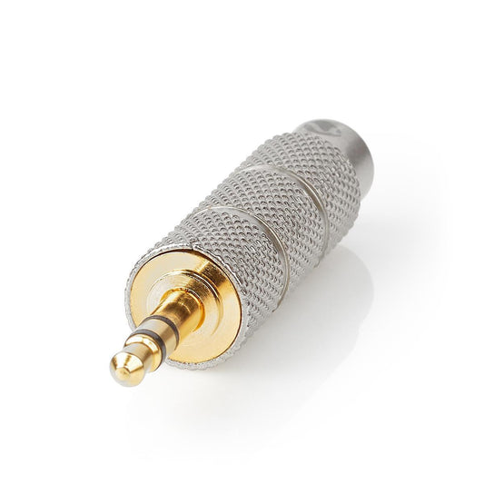 Nedis CATB22935GD | Stereo Audio Adapter | 3.5 mm Male | 6.35 mm Female | Gold Plated | Straight | Metal | Gold / Metal | 1 pcs | Cover Window Box