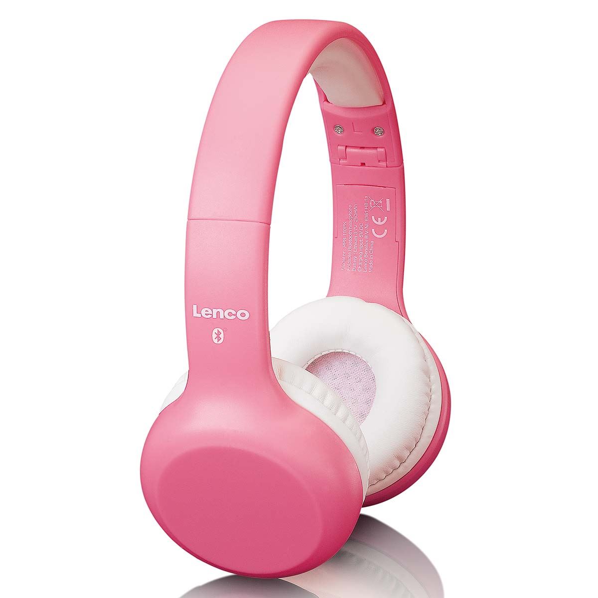 Lenco HPB-110PK | Kids Bluetooth® Headphone 85dB | with stickers | Pink
