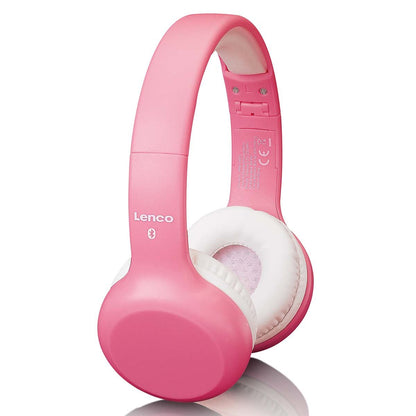 Lenco HPB-110PK | Kids Bluetooth® Headphone 85dB | with stickers | Pink