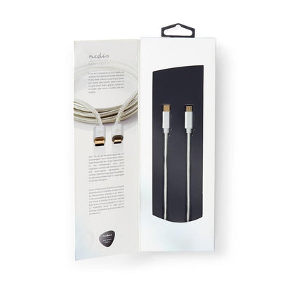 Nedis USB Cable | USB 2.0 | USB-C™ Male | USB Micro-B Male | 10 W | 480 Mbps | Gold Plated | 2.00 m | Round | Braided / Nylon | Aluminium | Cover Window Box