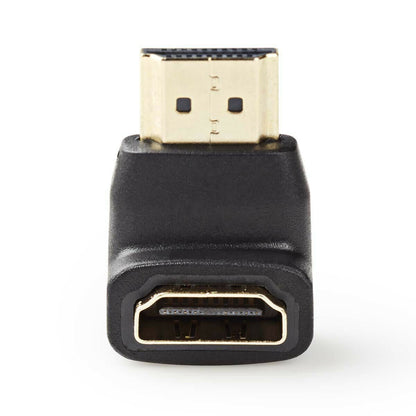 Nedis HDMI™ Adapter | HDMI™ Connector | HDMI™ Output | Gold Plated | Angled 90° | ABS | Black | 1 pcs | Box