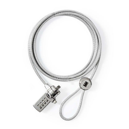 Nedis Notebook Lock | Lock type: Digit | 1.80 m | Zinc Alloy