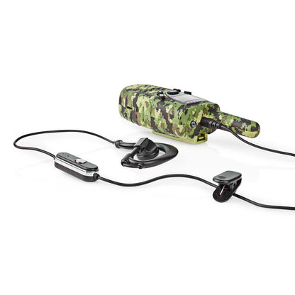 Nedis Walkie-Talkie Set | 2 Handsets | Up to 8 km | Frequency channels: 8 | PTT / VOX | up to 2.5 Hours | Headphone output | 2 Headsets | Travel case included | Green