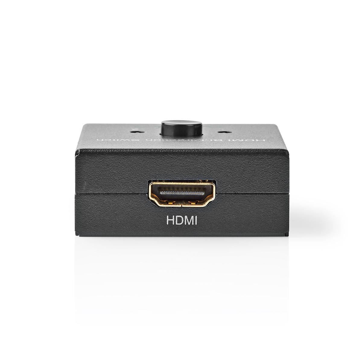 Nedis VSWI3482AT | HDMI™ Switch | 3 port(s) | 1x HDMI™ Input / 2x HDMI™ Input | 1x HDMI™ Output / 2x HDMI™ Output | 4K@60Hz | 6 Gbps | Metal | Anthracite