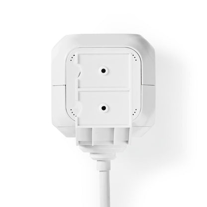 Nedis Extension Socket | Type F (CEE 7/7) | 4-Way | 1.50 m | 3680 W | 16 A | Kind of grounding: Side Contacts | 230 V AC 50/60 Hz | Socket angle: 90 ° | H05VV-F 3G1.5mm² | White