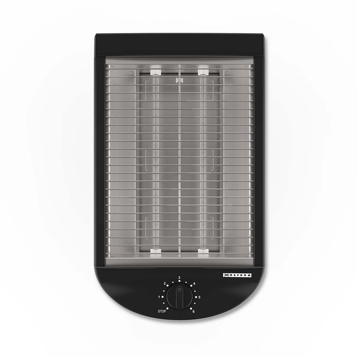 MELISSA Flat Bed Toaster | Removable Crumb Tray | Auto Off | Buzzer | 600W | Black