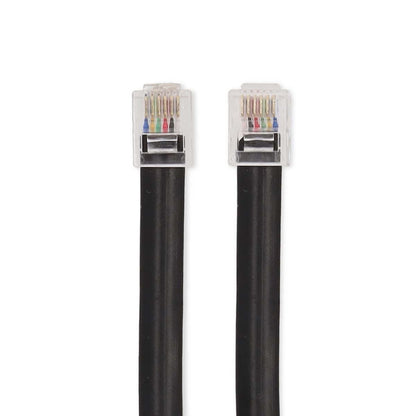 Nedis Telecom Cable | RJ12 Male | RJ12 Male | 1.00 m | Cable design: Flat | Cable type: RJ12 | Black | Label