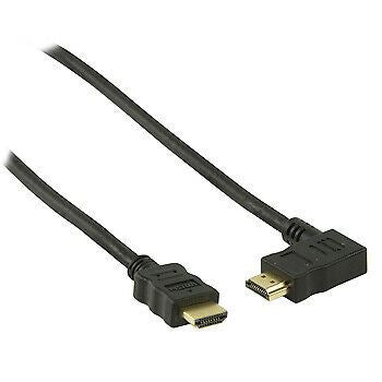 Nedis High Speed HDMI™ Cable with Ethernet | Left Hooked HDMI™ Connector | HDMI™ Connector | 4K@30Hz | 10.2 Gbps | 1.50 m | Round | PVC | Black | Envelope