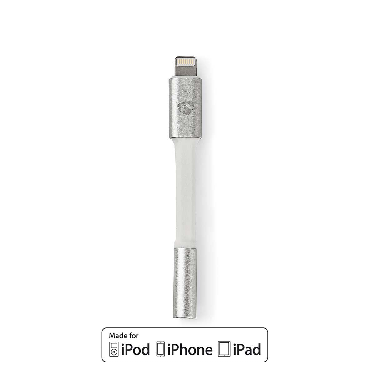 Nedis Lightning Adapter | Apple Lightning 8-Pin | 3.5 mm Female | Gold Plated | 0.15 m | Round | Aluminium