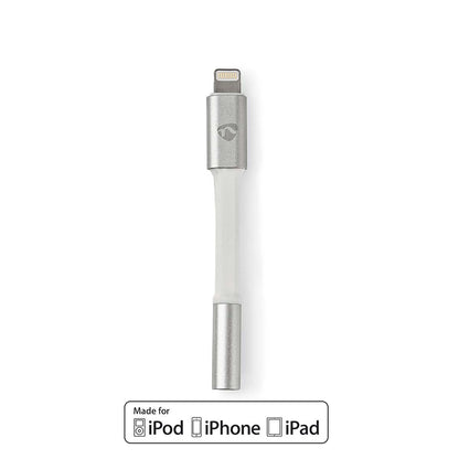 Nedis Lightning Adapter | Apple Lightning 8-Pin | 3.5 mm Female | Gold Plated | 0.15 m | Round | Aluminium