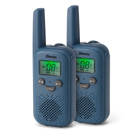 Alecto FR10BU | Walkie-Talkie Set | 2 Handsets | Up to 6 km | Frequency channels: 8 | PTT / VOX | 24 h standby | Blue